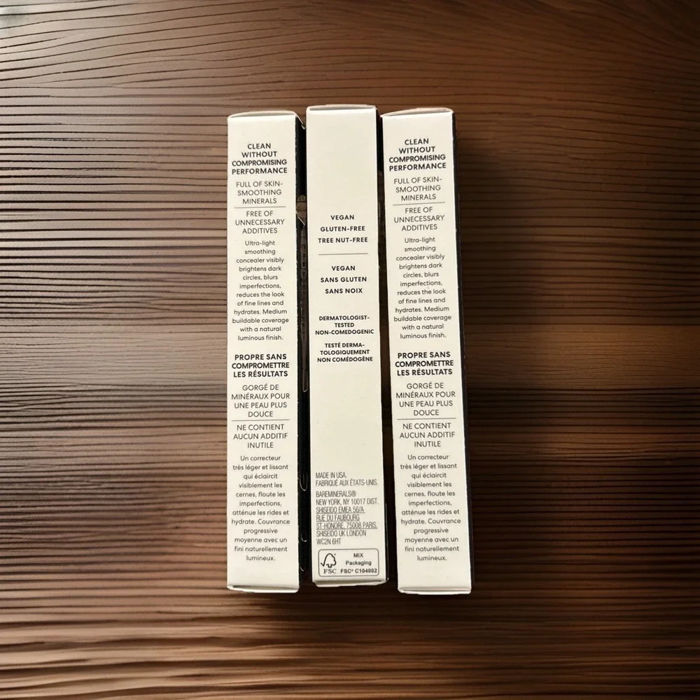 Bareminerals Original Liquid Mineral Concealer - Medium 3C - 0.2 oz LOT OF THREE
